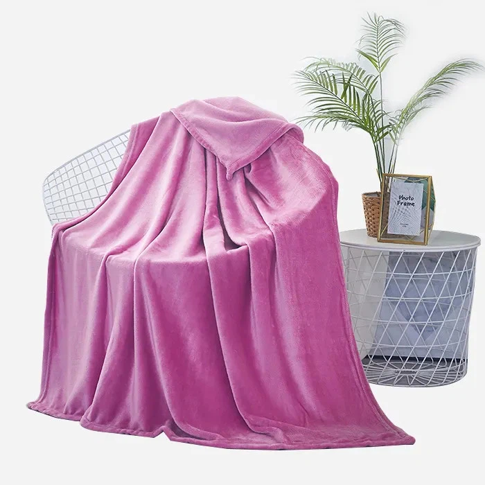コーラルフランネルフリースブランケット