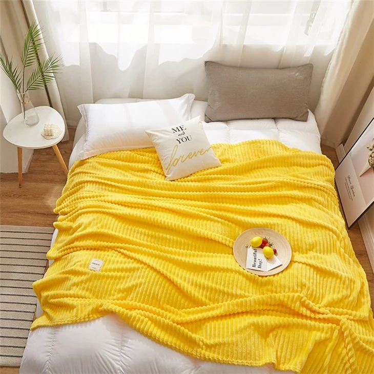 orange striped blanket