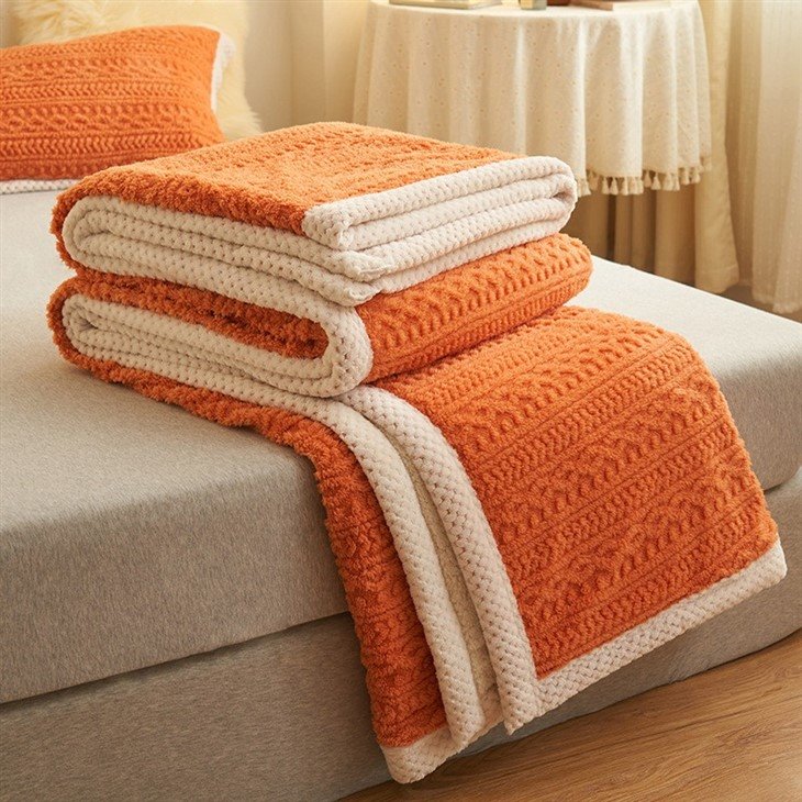 orange sherpa blanket
