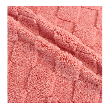 チェックジャカードラムシェルパ生地