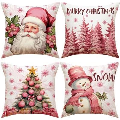 刺繍クリスマスベルベット枕カバー